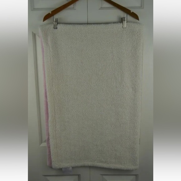 Babe Luxe Baby Blanket Pink Cream Sherpa Security Lovey Soft Plush - Picture 4 of 7